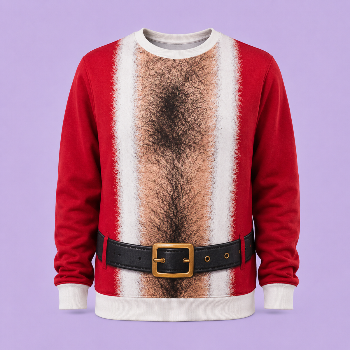 Santa Bare-Chest Christmas Sweater