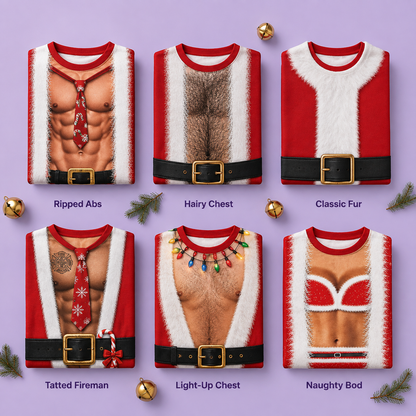 Santa Bare-Chest Christmas Sweater